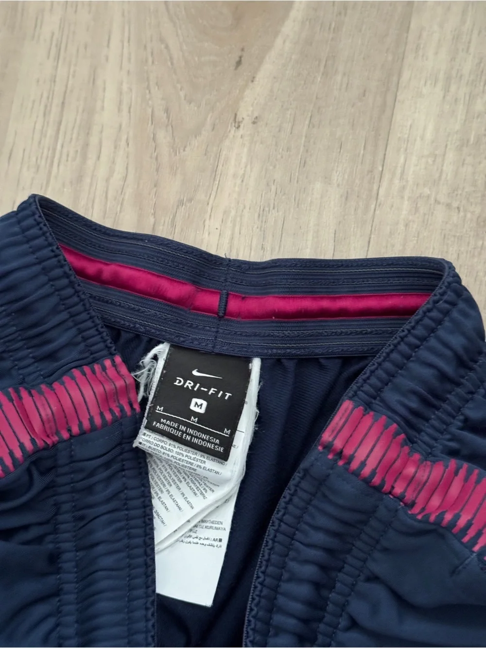 Nike Navy Manchester City Training Pants with Red Accents